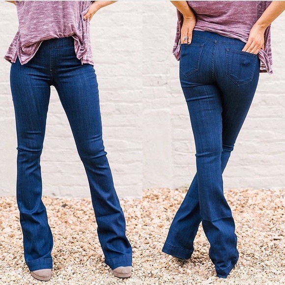 Flare Dark Wash Denim Jean 